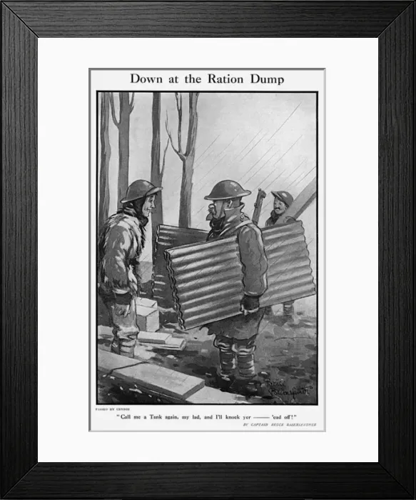 Framed Print : Down at the Ration Dump by Bruce Bairnsfather Framed Print : Down at the Ration Dump by Bruce Bairnsfather