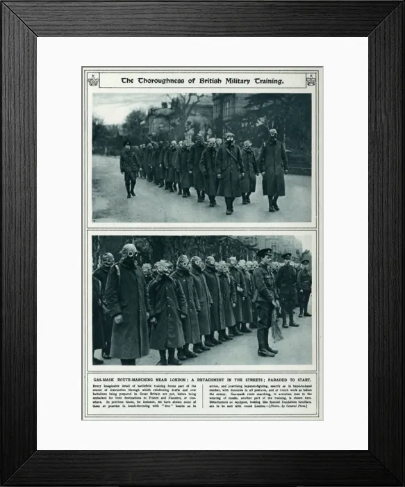 Framed Print : British military battlefield training 1917 Framed Print : British military battlefield training 1917