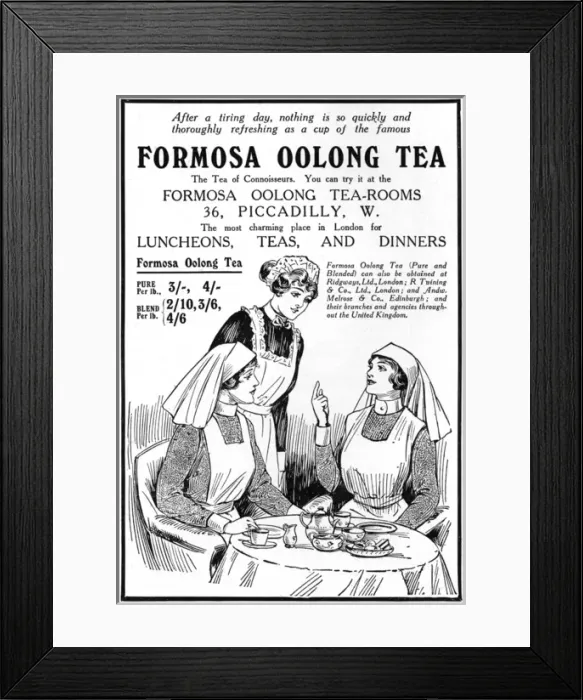 Framed Print : Formosa Oolong Tea advertisement, WW1 Framed Print : Formosa Oolong Tea advertisement, WW1