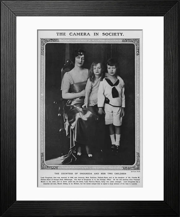 Framed Print : Lady Drogheda & her children, WW1 Framed Print : Lady Drogheda & her children, WW1