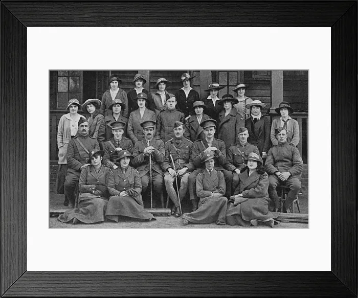 Framed Print : Staff & female motor drivers of Balloon Training Depot, RFC Framed Print : Staff & female motor drivers of Balloon Training Depot, RFC