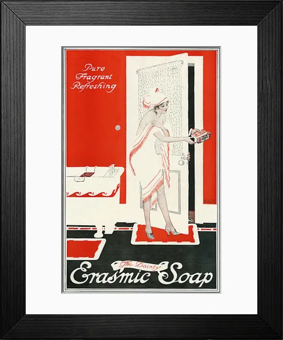 Framed Print : Erasmic Soap advertisement Framed Print : Erasmic Soap advertisement