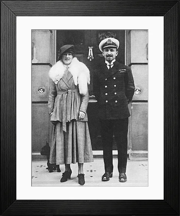 Framed Print : Commander and Mrs C. R. Samson, WW1
