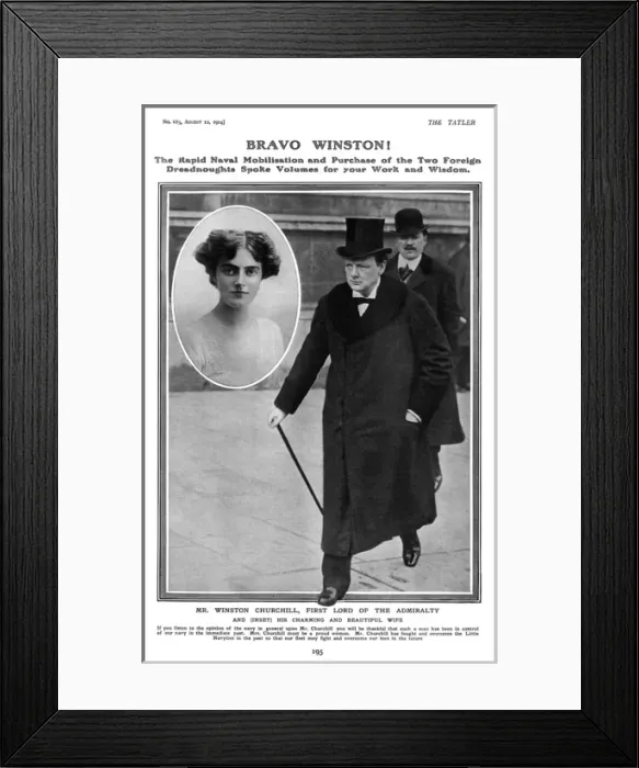 Framed Print : Bravo Winston! Churchill as First Lord of the Admiralty, WW Framed Print : Bravo Winston! Churchill as First Lord of the Admiralty, WW