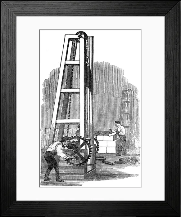 Framed Print : Congreve rocket making process Framed Print : Congreve rocket making process