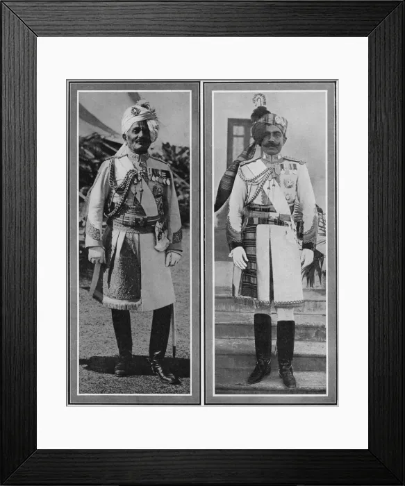 Framed Print : Indian Maharajahs offering support to Britain in First World Framed Print : Indian Maharajahs offering support to Britain in First World