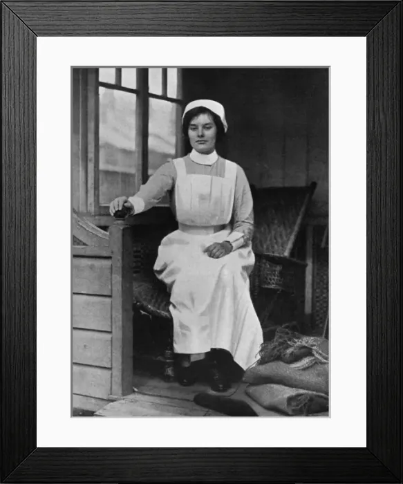 Framed Print : Lady Iris Capell as a nurse at Watford hospital, 1914 Framed Print : Lady Iris Capell as a nurse at Watford hospital, 1914
