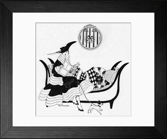 Framed Print : Reading the Tatler at Helena Rubinstein, 1917