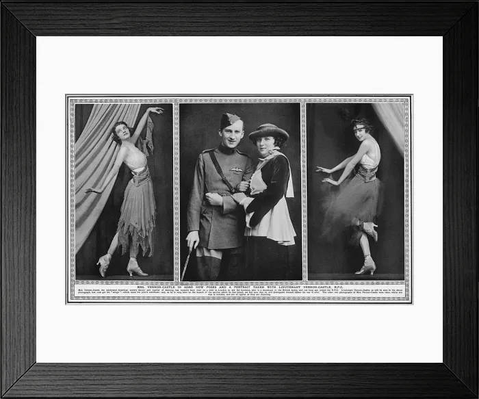 Framed Print : Lieutenant and Mrs Vernon Castle, dancers Framed Print : Lieutenant and Mrs Vernon Castle, dancers