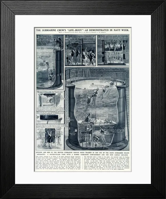 Framed Print : British submarine training by G. H. Davis Framed Print : British submarine training by G. H. Davis