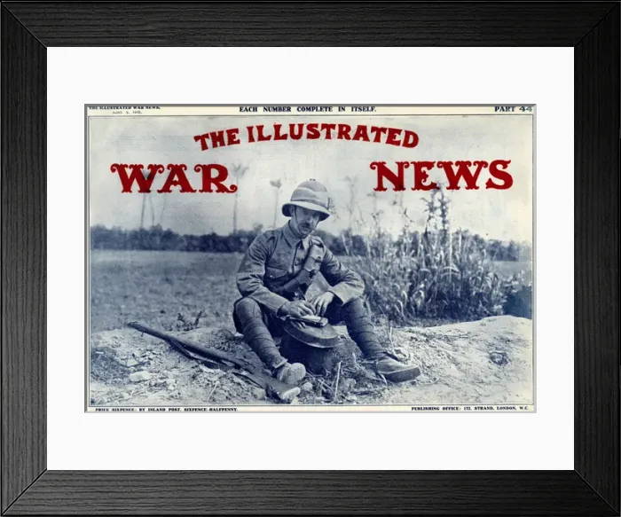 Framed Print : British soldier writing a letter or in a diary 1915 Framed Print : British soldier writing a letter or in a diary 1915