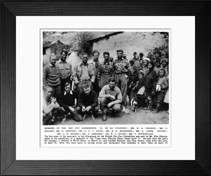 Framed Print : Members of the Cho Oyu expedition Framed Print : Members of the Cho Oyu expedition
