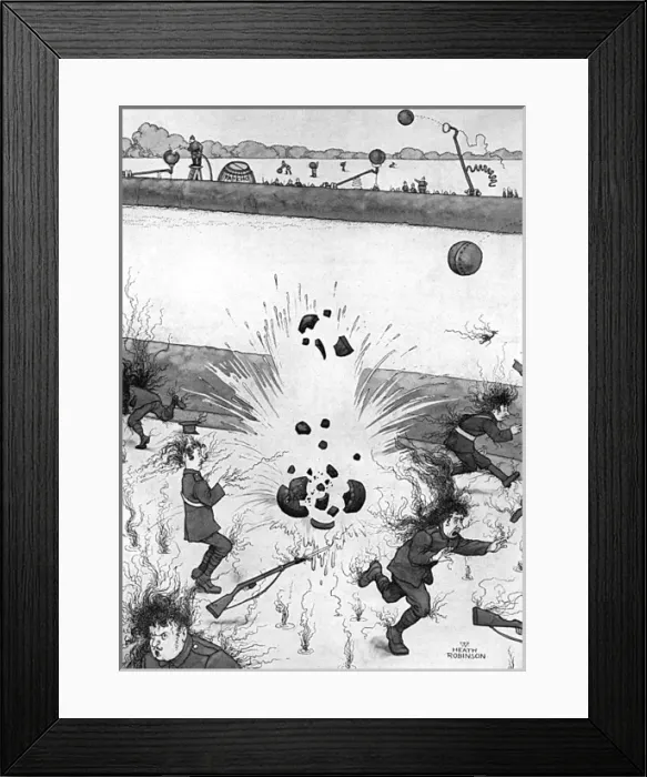 Framed Print : Breaches of the Hague Convention by Heath Robinson, WW1