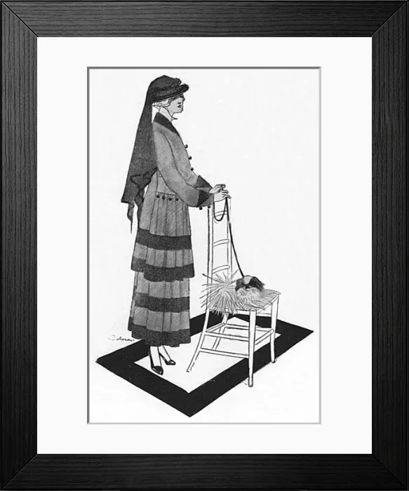 Framed Print : Mourning fashion, WW1 Framed Print : Mourning fashion, WW1