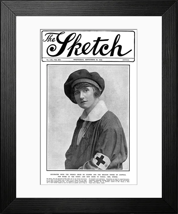 Framed Print : Mrs Wynne decorated with French Croix de Guerre Framed Print : Mrs Wynne decorated with French Croix de Guerre