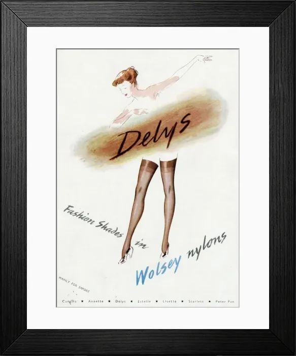 Framed Print : Advert for Wolsey Nylons 1951 Framed Print : Advert for Wolsey Nylons 1951