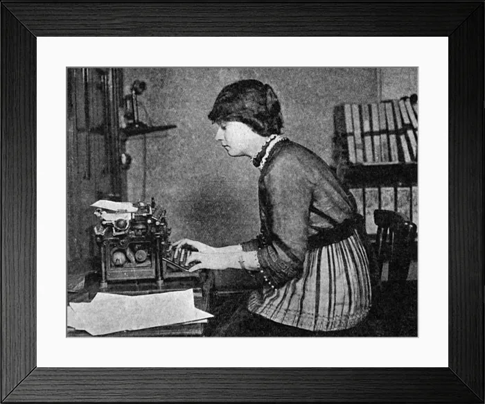 Framed Print : Elizabeth Asquith at work Framed Print : Elizabeth Asquith at work