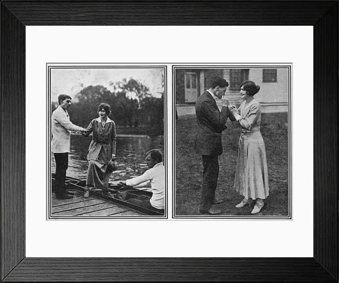 Framed Print : Lily Elsie with blinded soldiers at St. Dunstan s Framed Print : Lily Elsie with blinded soldiers at St. Dunstan s