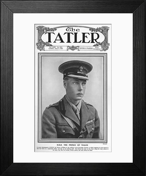 Framed Print : Tatler cover, Prince of Wales in Grenadier Guards, 1917 Framed Print : Tatler cover, Prince of Wales in Grenadier Guards, 1917