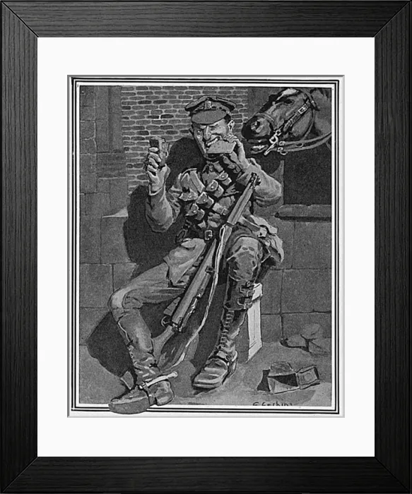 Framed Print : Biscuits & Beef, British soldiers rations, WW1