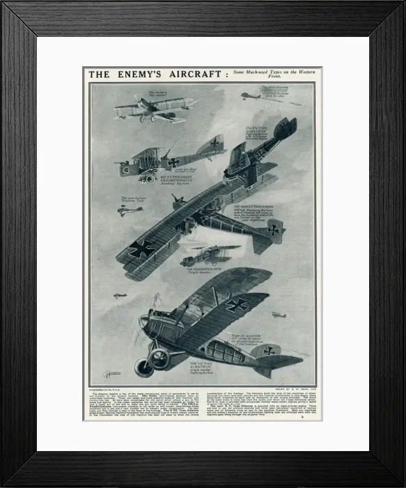 Framed Print : The Enemys aircraft by G. H. Davis Framed Print : The Enemys aircraft by G. H. Davis