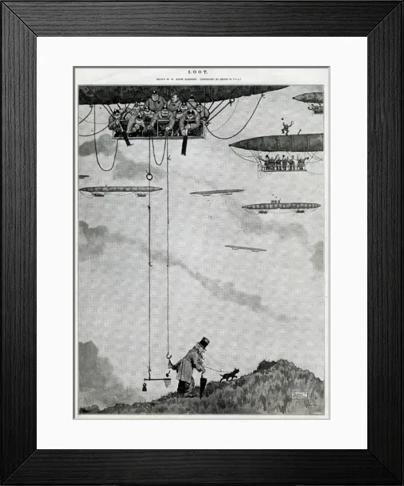 Framed Print : Loot by William Heath Robinson WWI Framed Print : Loot by William Heath Robinson WWI