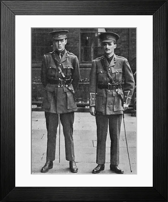 Framed Print : Lloyd Georges sons as soldiers, WW1 Framed Print : Lloyd Georges sons as soldiers, WW1