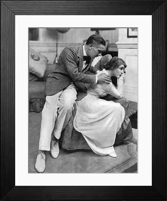 Framed Print : Dennis Eadie & Isobel Elsom in The Man who stayed at home, W Framed Print : Dennis Eadie & Isobel Elsom in The Man who stayed at home, W