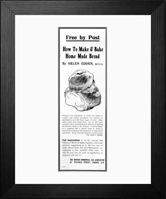 Framed Print : Baking your own bread, WW1 Framed Print : Baking your own bread, WW1