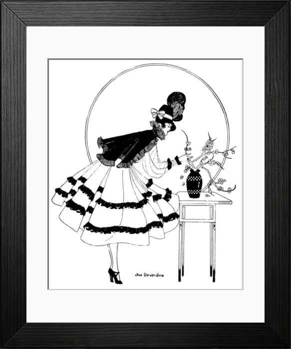 Framed Print : Short, full skirt & taffeta cape, fashions for 1916 Framed Print : Short, full skirt & taffeta cape, fashions for 1916