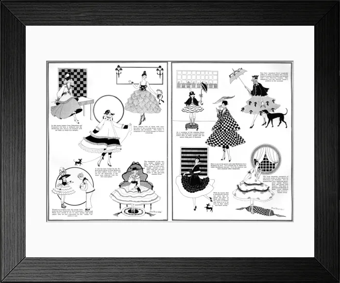 Framed Print : Fashion inspired by Tatler magazine and Eve, WW1 Framed Print : Fashion inspired by Tatler magazine and Eve, WW1