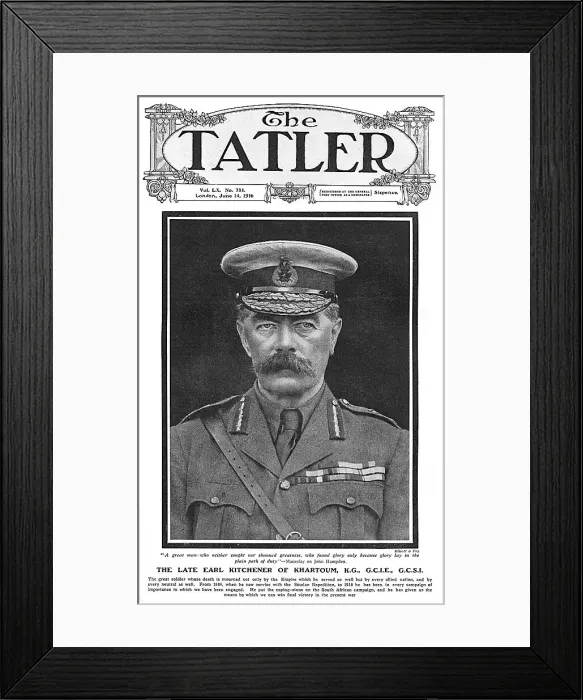 Framed Print : Tatler cover, Death of Lord Kitchener, WW1 Framed Print : Tatler cover, Death of Lord Kitchener, WW1