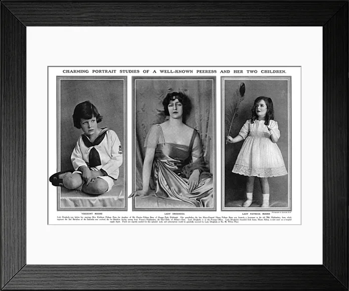 Framed Print : Lady Drogheda and her children, 1916 Framed Print : Lady Drogheda and her children, 1916