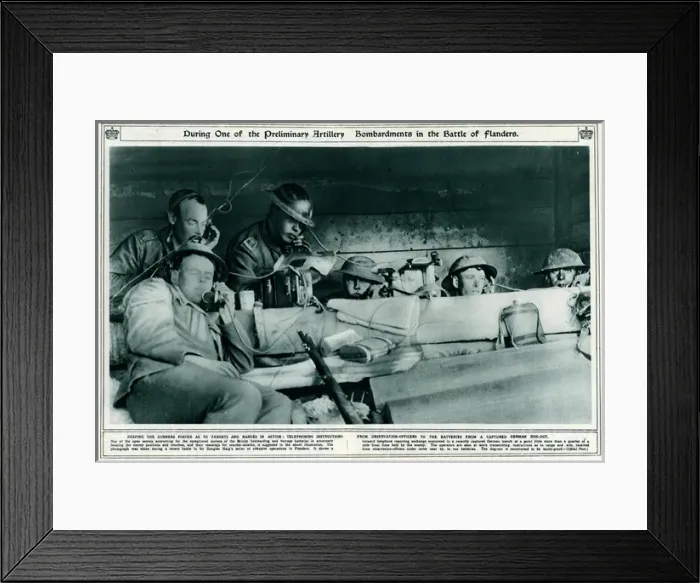 Framed Print : Preliminary artillery bombardments in Battle of Flanders Framed Print : Preliminary artillery bombardments in Battle of Flanders