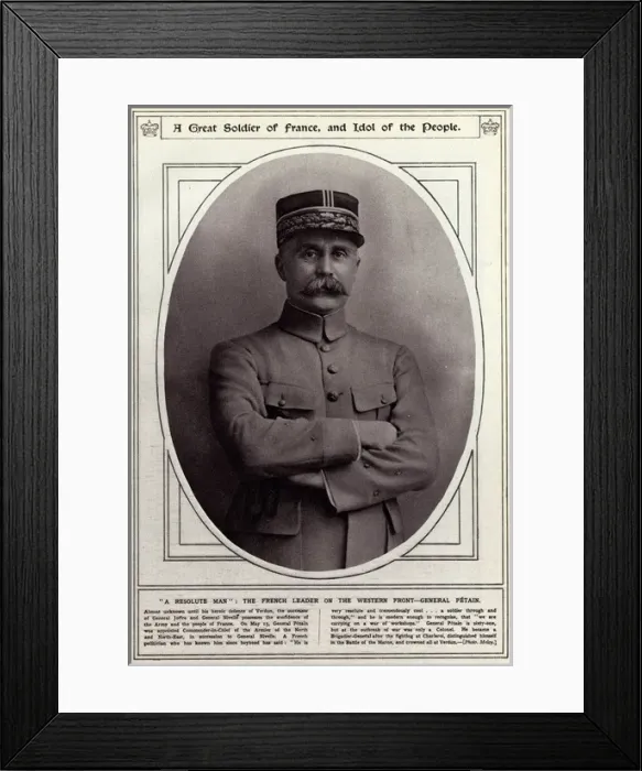 Framed Print : Marshal Philippe Petain in 1917 Framed Print : Marshal Philippe Petain in 1917