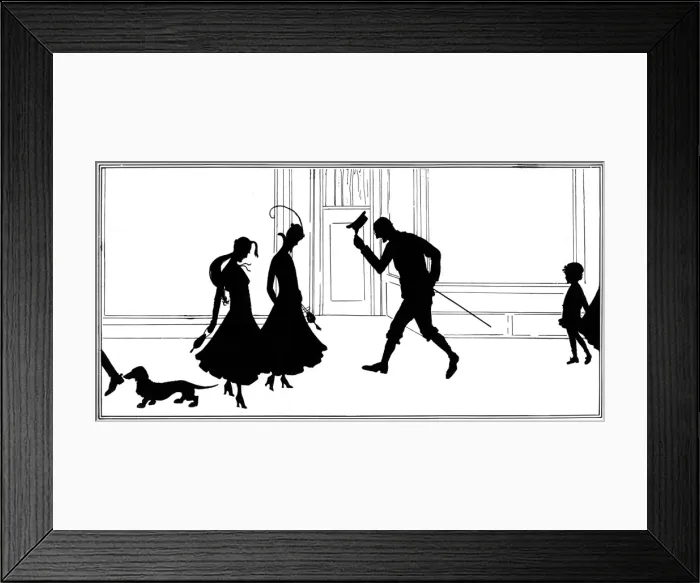 Framed Print : An unmilitary salute in silhouette, WW1 Framed Print : An unmilitary salute in silhouette, WW1
