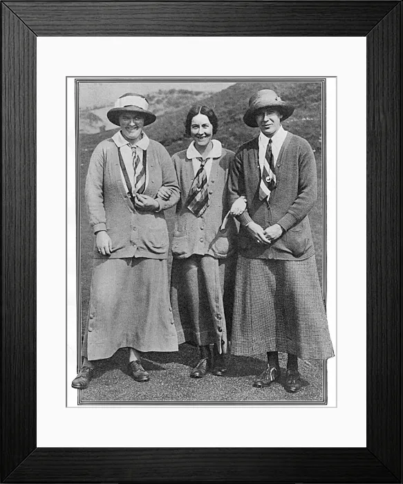 Framed Print : Three lady golfers, 1914 Framed Print : Three lady golfers, 1914