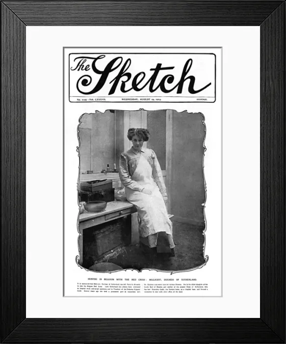 Framed Print : Millicent, Duchess of Sutherland as a nurse during WWI