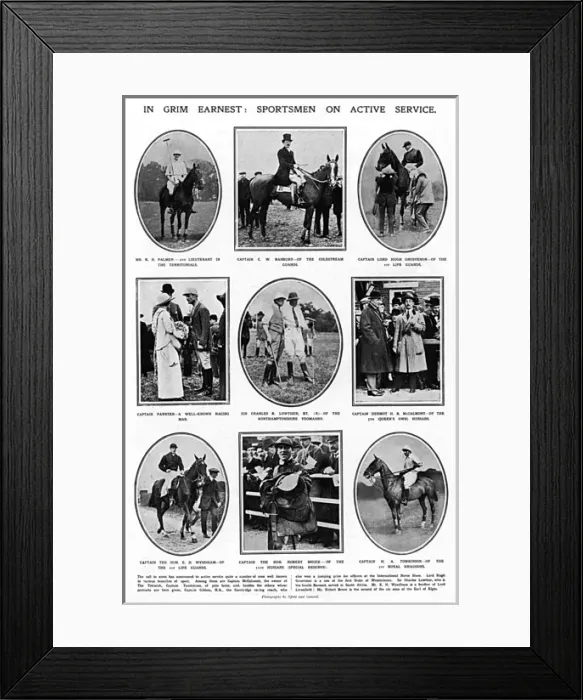 Framed Print : Sportsmen on active service during World War I