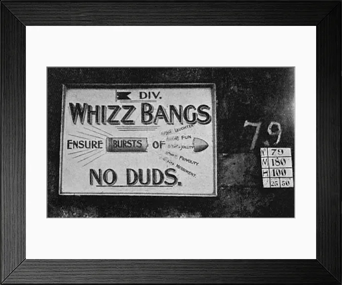 Framed Print : Publicity for the whizz-bangs concert party, WW1 Framed Print : Publicity for the whizz-bangs concert party, WW1