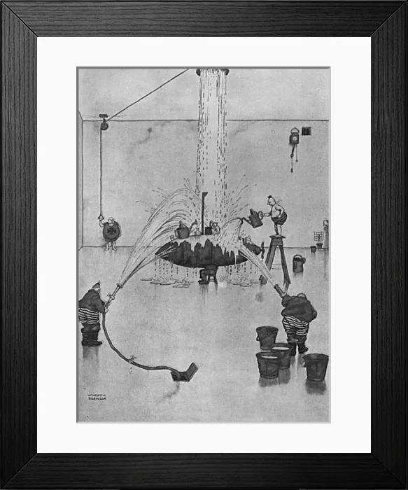 Framed Print : Submerged by William Heath Robinson Framed Print : Submerged by William Heath Robinson