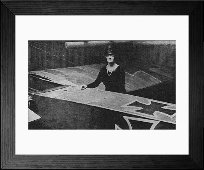 Framed Print : Lady Drogheda & her aircraft exhibition Framed Print : Lady Drogheda & her aircraft exhibition