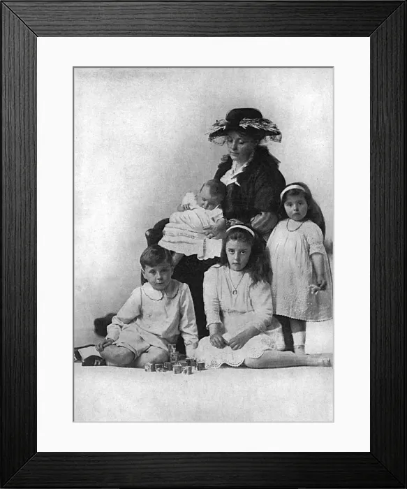 Framed Print : The Duchess of Norfolk and her children Framed Print : The Duchess of Norfolk and her children