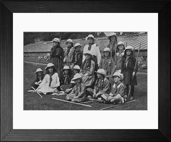 Framed Print : Princess Marie-Jose of Belgium as a scout in England, WW1 Framed Print : Princess Marie-Jose of Belgium as a scout in England, WW1