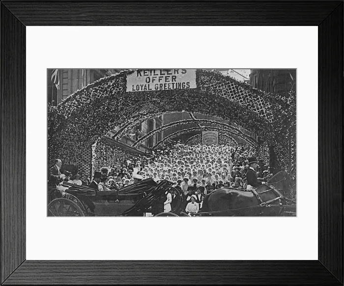 Framed Print : Royal visit to Keillers Marmalade factory