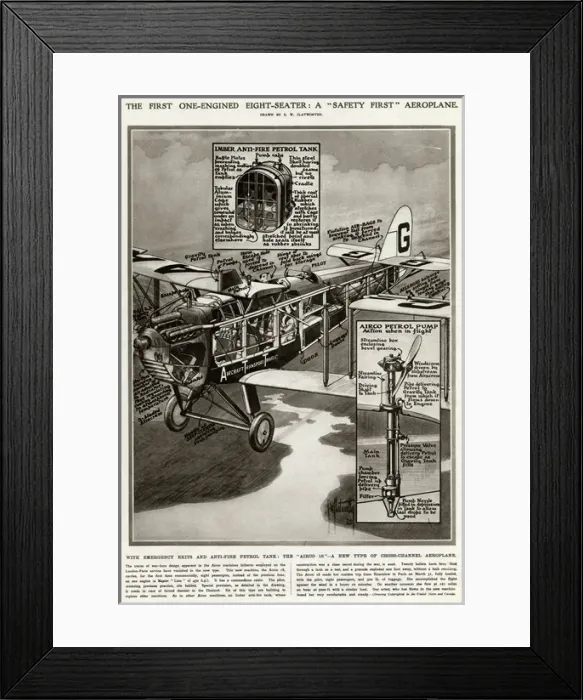 Framed Print : First one-engined, eight-seater aeroplane Framed Print : First one-engined, eight-seater aeroplane