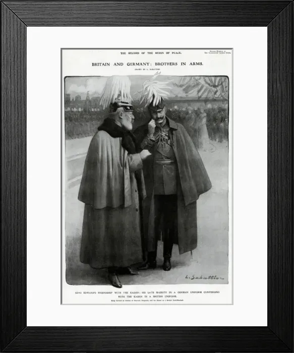 Framed Print : King Edward friendship with Kaiser