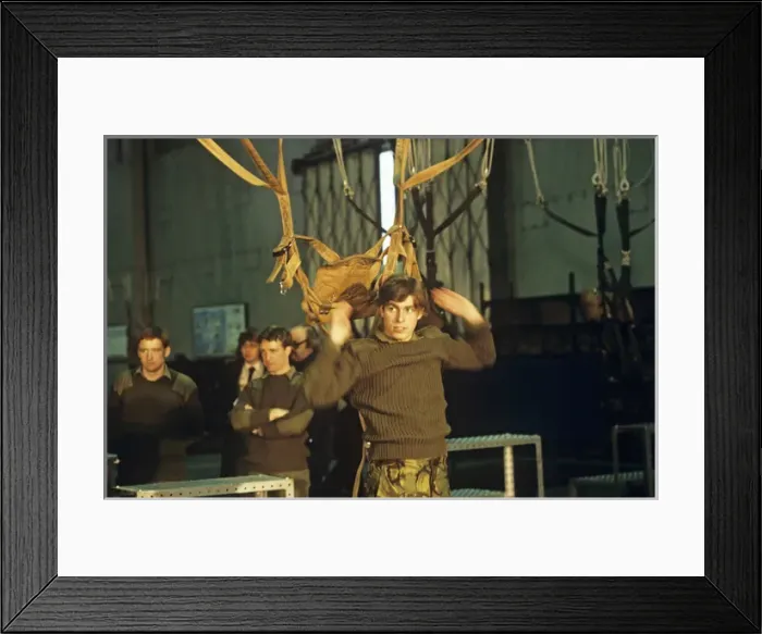 Framed Print : Prince Andrew during parachute training Framed Print : Prince Andrew during parachute training
