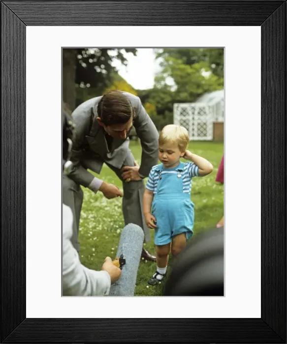 Framed Print : Young Prince William infront of Media