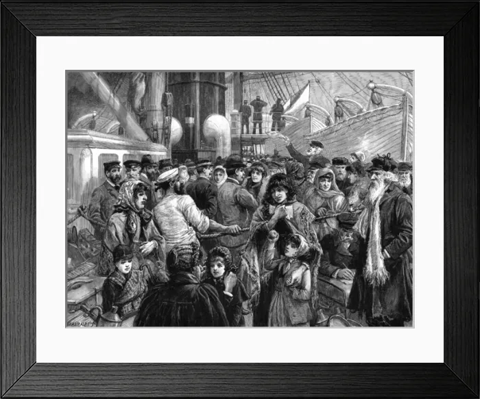 Framed Print : Emigration of the Russian Jews from Liverpool Framed Print : Emigration of the Russian Jews from Liverpool